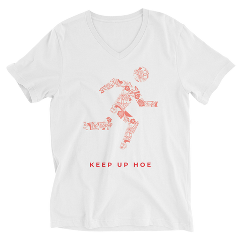 “KEEP UP” Short Sleeve V-Neck T-Shirt